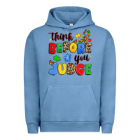 Pigment Pebble Blue think before you judge Urban Hoodie - JahusDesignShop