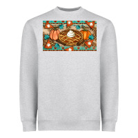 Heather Grey pumpkin pie Heavyweight Sweatshirt - Artiststas
