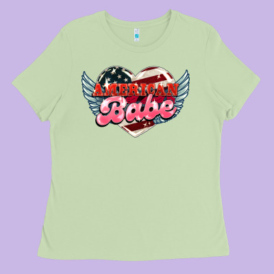 American Babe Ladies Tee Designed By Howdyjamesfarm
