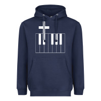 Navy Church Organist Heavyweight Hoodie - longCreatives