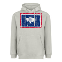 Moon Dust State of Wyoming Flag Fun Vintage Retro Fall Hiking Heavyweight Hoodie - longCreatives