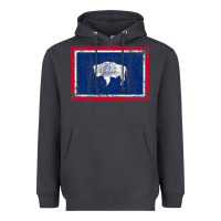 Smoke State of Wyoming Flag Fun Vintage Retro Fall Hiking Heavyweight Hoodie - longCreatives