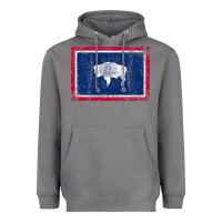 Storm State of Wyoming Flag Fun Vintage Retro Fall Hiking Heavyweight Hoodie - longCreatives