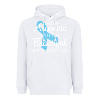 White I Have Alopecia Awareness, I Am Beautiful Just Th Heavyweight Hoodie - longCreatives