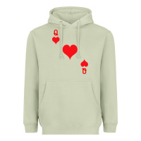 Matcha Queen Of Hearts  Playing Card   Halloween Costume Heavyweight Hoodie - longCreatives