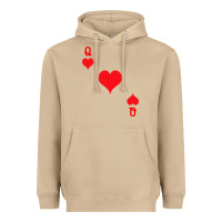 Mushroom Queen Of Hearts  Playing Card   Halloween Costume Heavyweight Hoodie - longCreatives