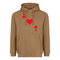 Toasted Coconut Queen Of Hearts  Playing Card   Halloween Costume Heavyweight Hoodie - longCreatives
