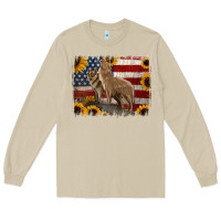 Mushroom American Wolves with Sunflower Background Png Long Sleeve Tee - Jasminsmagicworld