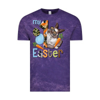 Cloud Purple My first Easter Boy Easter Day Vintage Tee - HowdyJamesFarm