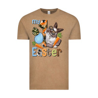 Vintage Coffee My first Easter Boy Easter Day Vintage Tee - HowdyJamesFarm
