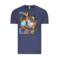 Vintage Denim My first Easter Boy Easter Day Vintage Tee - HowdyJamesFarm