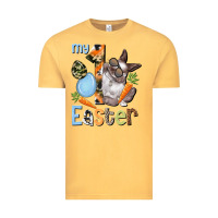 Vintage Mustard My first Easter Boy Easter Day Vintage Tee - HowdyJamesFarm