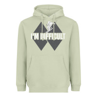 Matcha I'm Difficult Double Black Diamond Skiing Heavyweight Hoodie - longCreatives