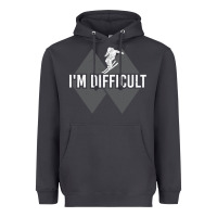 Smoke I'm Difficult Double Black Diamond Skiing Heavyweight Hoodie - longCreatives