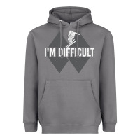 Storm I'm Difficult Double Black Diamond Skiing Heavyweight Hoodie - longCreatives