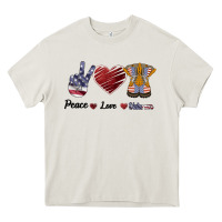 Cream Peace Love Veteran Heavy Core Tee - Bettercallsaul
