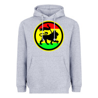 Heather Grey Rasta Lion Heavyweight Hoodie - longCreatives