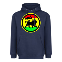 Navy Rasta Lion Heavyweight Hoodie - longCreatives