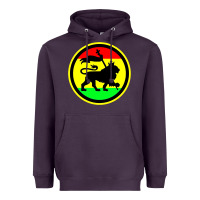 Plum Rasta Lion Heavyweight Hoodie - longCreatives