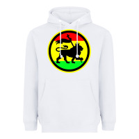 White Rasta Lion Heavyweight Hoodie - longCreatives