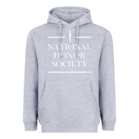 Heather Grey National Honor Society Torch Heavyweight Hoodie - longCreatives