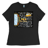 Black i'm a bus driver school bus black Ladies Tee - TumblerDesignByShophia