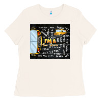 Bone i'm a bus driver school bus black Ladies Tee - TumblerDesignByShophia
