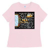 Bubblegum Pink i'm a bus driver school bus black Ladies Tee - TumblerDesignByShophia