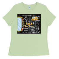 Matcha i'm a bus driver school bus black Ladies Tee - TumblerDesignByShophia