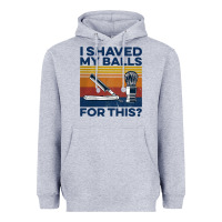 Heather Grey Nice I Shaved My Balls For This Vintage Heavyweight Hoodie - longCreatives