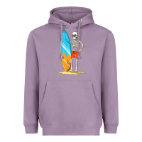 Lavender Surfing Skeleton Halloween Themed Surf Lovers Gift Heavyweight Hoodie - longCreatives