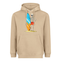 Mushroom Surfing Skeleton Halloween Themed Surf Lovers Gift Heavyweight Hoodie - longCreatives