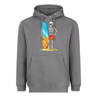 Storm Surfing Skeleton Halloween Themed Surf Lovers Gift Heavyweight Hoodie - longCreatives