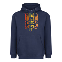 Navy Taino Sun Boricua Vintage Taino Gift of Puerto Rico Heavyweight Hoodie - longCreatives