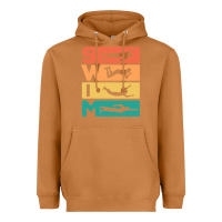 Meerkat Retro Vintage Swimming Gift For Swimmers Heavyweight Hoodie - longCreatives