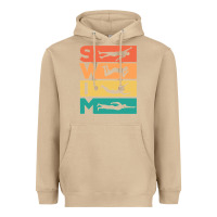 Mushroom Retro Vintage Swimming Gift For Swimmers Heavyweight Hoodie - longCreatives