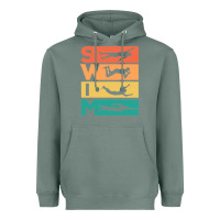 Sage Retro Vintage Swimming Gift For Swimmers Heavyweight Hoodie - longCreatives