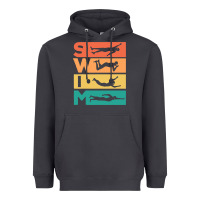 Smoke Retro Vintage Swimming Gift For Swimmers Heavyweight Hoodie - longCreatives