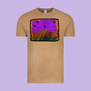 Halloween Spider Web Background Vintage Tee Designed By Jasminsmagicworld