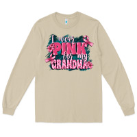 Mushroom i wear pink for my grandma Long Sleeve Tee - FaDigitalArtStudio