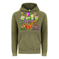 Vintage Olive drink drank drunk mardi gras wine glasses olivia Vintage Hoodie - OliviaCreatesArt
