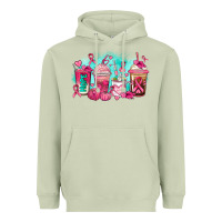 Matcha breast cancer  coffee cups Heavyweight Hoodie - AdoDesignShop