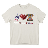 Cream Peace Love Veteran Heavy Core Tee - Bettercallsaul