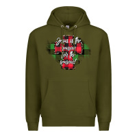 Army Green Jesus is the Reason For The Season Premium Hoodie - CowhideDigitalArt