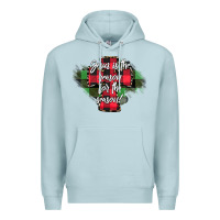 Blue Mist Jesus is the Reason For The Season Premium Hoodie - CowhideDigitalArt