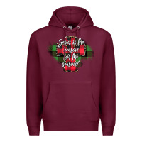 Burgundy Jesus is the Reason For The Season Premium Hoodie - CowhideDigitalArt