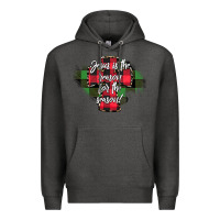 Charcoal Heather Jesus is the Reason For The Season Premium Hoodie - CowhideDigitalArt