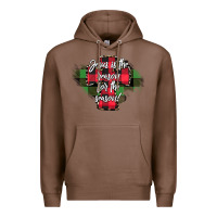 Chestnut Jesus is the Reason For The Season Premium Hoodie - CowhideDigitalArt