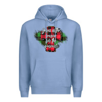 Colony Blue Jesus is the Reason For The Season Premium Hoodie - CowhideDigitalArt