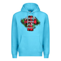 Ocean Blue Jesus is the Reason For The Season Premium Hoodie - CowhideDigitalArt